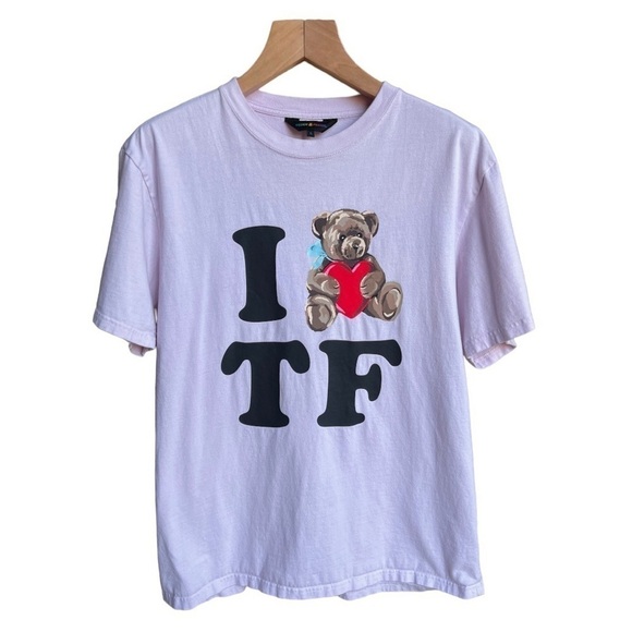 Teddy Fresh Streetwear Adult Light Pink Teddy Bear Tshirt, Size Large - Picture 1 of 9